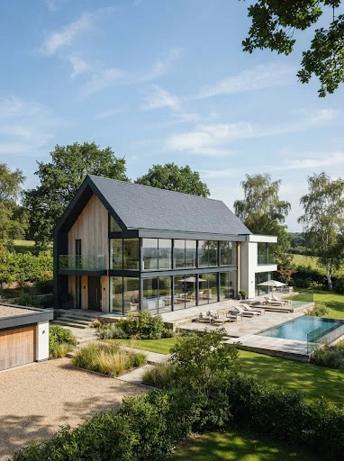 Új tetőépítés prémium modern villa